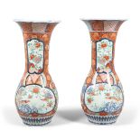 LARGE PAIR OF JAPANESE ARITA FLOOR STANDING VASES.