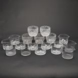 ANTIQUE GLASS FINGER BOWLS.