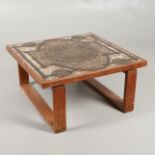 OX-ART DANISH TRIOH MID CENTURY TILED COFFEE TABLE.