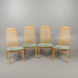 A SET OF FOUR DANISH SCHOU ANDERSEN DINING CHAIRS.
