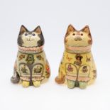 JOAN & DAVID DE BETHEL - RYE POTTERY CATS.