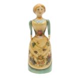 JOAN & DAVID DE BETHEL - RARE RYE POTTERY FIGURE OF A LADY.