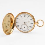 AN 18CT GOLD FULL HUNTING CASED POCKET WATCH BY BARWISE, LONDON.