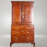 A WALNUT LINEN PRESS.