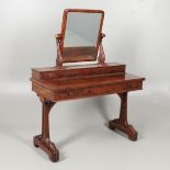 A 19TH CENTURY MAHOGANY DRESSING TABLE.