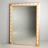 A SUBSTANTIAL 20TH CENTURY WALL MIRROR.