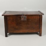 A WELSH OAK SIX PLANK COFFER, 17TH CENTURY AND LATER.
