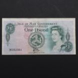 AN ELIZABETH II ISLE OF MAN Â£1.00 NOTE, MISPRINT.