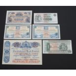 A COLLECTION OF SIX CLYDESDALE BANK NOTES TO INCLUDE A TWENTY POUND NOTE.