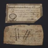 TWO PROVINCIAL BIRMINGHAM BANKNOTES FOR 1803 AND 1808.