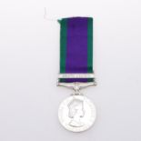 A GENERAL SERVICE MEDAL 1962-2007 TO THE ROYAL NAVY WITH SOUTH ARABIA CLASP.