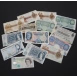 AN INTERESTING AND REPRESENTATIVE COLLECTION OF ONE AND FIVE POUND BANKNOTES.