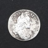 A WILLIAM III SIXPENCE, BRISTOL 1690.