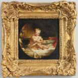 RICHARD WESTALL, RA (1765-1836). His circle. PORTRAIT OF AN INFANT, SEATED BY A BATHTUB.