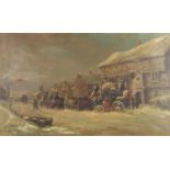 JOHN CHARLES MAGGS (1819-1896). STAGE COACH IN THE SNOW.