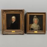 ENGLISH SCHOOL, CIRCA 1800. PORTRAIT OF ELIZA POOLE (b.1734); AND OF HER SON, THE REVEREND JOHN POOL