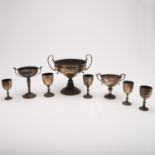 EIGHT VARIOUS TROPHY CUPS.