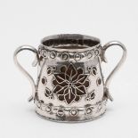 A MID 20TH CENTURY ARTS & CRAFTS STYLE TWO-HANDLED CUP.