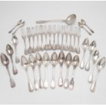 MIXED FRENCH FLATWARE.