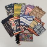 A COLLECTION OF ELEVEN INDONESIAN SUMBA IKAT COTTON TEXTILE PANELS.