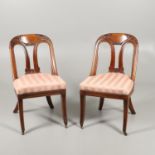 A PAIR OF WILLIAM IV MAHOGANY SIDE CHAIRS.