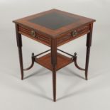 MANNER OF E W GODWIN, AESTHETIC MOVEMENT MAHOGANY OCCASIONAL TABLE.