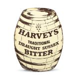 VINTAGE ENAMEL ADVERTISING SIGN - HARVEYS BITTER, SUSSEX.