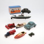 DIE CAST TOYS INCLUDING TRIANG MINIC, ARNOLD & DINKY TOYS.