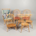 VINTAGE ERCOL DINING CHAIRS & OTHER CHAIRS.