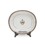 CHINESE ARMORIAL DISH - HARE'S.