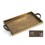 WIENER WERKSTATTE - JOSEF HOFFMAN (1870-1956) BRASS TRAY.