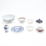 CHINESE PORCELAIN BOWL & OTHER ITEMS.