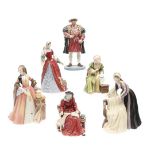 ROYAL DOULTON LIMITED EDITION PART SET OF HENRY VIII AND HIS EIGHT WIVES.