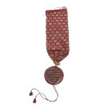 OTTOMAN - A RARE PERSIAN LETTER BAG (KHARITA) & WAX SEAL.