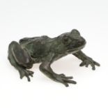 BRONZE LIMITED EDITION SCULPTURE OF A FROG - SIGNED.