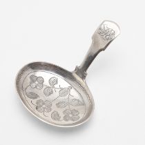 A GEORGE IV CADDY SPOON.