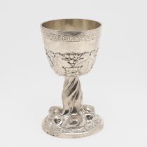 AN EARLY 20TH CENTURY LARGE NATURALISTIC DANISH GOBLET.
