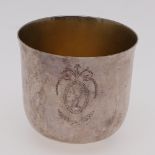 A GEORGE III BEAKER.