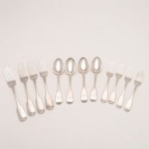 YORK FIDDLE FLATWARE:-.