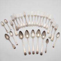 MISCELLANEOUS IRISH FLATWARE TO INCLUDE:-.