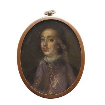 MINIATURE PORTRAIT OF A MAN WEARING ARMOUR.