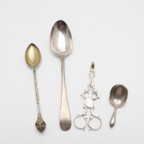 A GEORGE III CADDY SPOON.