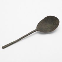 A LATE 16TH/ EARLY 17TH CENTURY LATTEN SPOON.