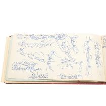 1950'S CRICKET & FOOTBALL AUTOGRAPH BOOK - INCLUDING MAN UTD & REAL MADRID.