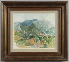 ELIZABETH RIVERS, RHA (1903-1964). CONTINENTAL LANDSCAPE. (d)