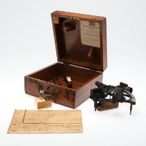 BOXED MARINE SEXTANT - D SHACKMAN & SONS, 1945.