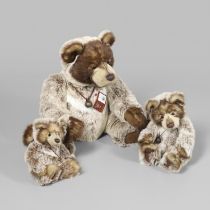 CHARLIE BEARS - LARGE LIMITED EDITION TEDDY BEAR 'DADDY DIESEL' & TWO OTHER TEDDY BEARS.