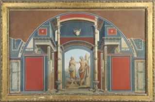 ITALIAN SCHOOL, CIRCA 1760-1820. A SUITE OF FOUR CLASSICAL WALL DECORATIONS: VENUS WITH PUTTI; VENUS