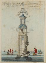 JAAZIELL JOHNSTON (FL.18TH CENTURY). After. A PROPECT OF EDDY-STONE LIGHT-HOUSE NEAR PLYMOUTH.
