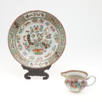 19THC CHINESE CANTONESE CHARGER & JUG.